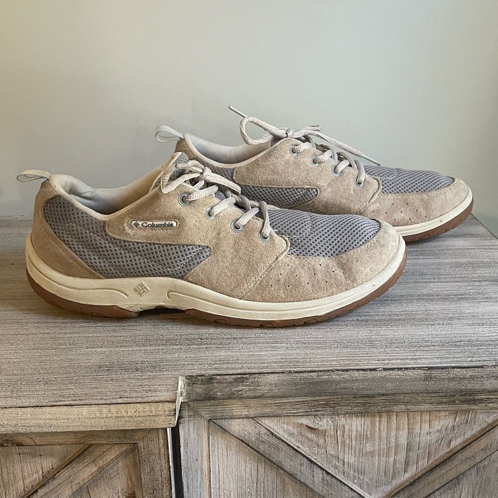 Columbia PFG Tan Suede Sneakers
